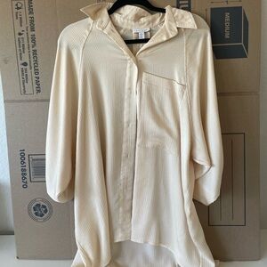 Cream Topshop Blouse